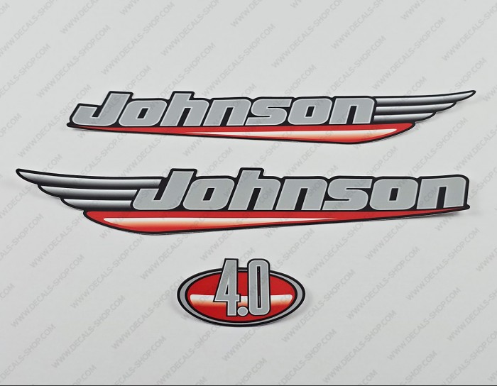 Johnson 4.0HP Two Stroke Outboard Decal Kit